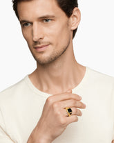 Streamline® Signet Ring in 18K Yellow Gold with Black Onyx, 14mm